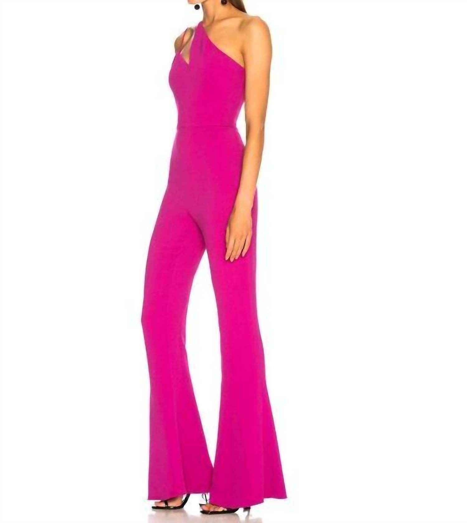 Cushnie et Ochs - Nikkita One Shoulder Flared Leg Jumpsuit - Rack Hunt -