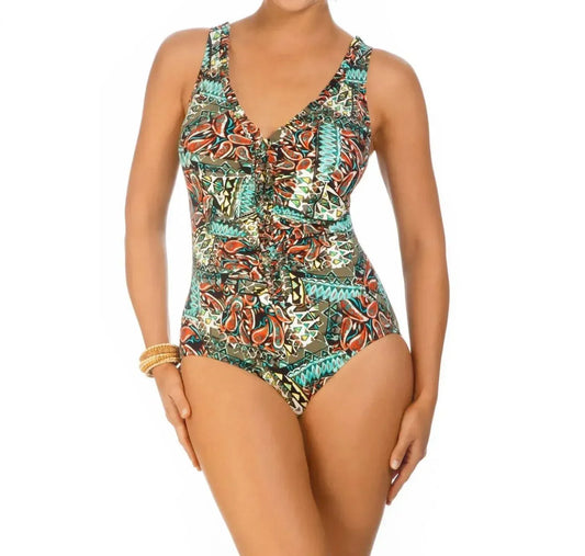 Shape Solver - Ruffle Front One Piece Swimsuit - Rack Hunt