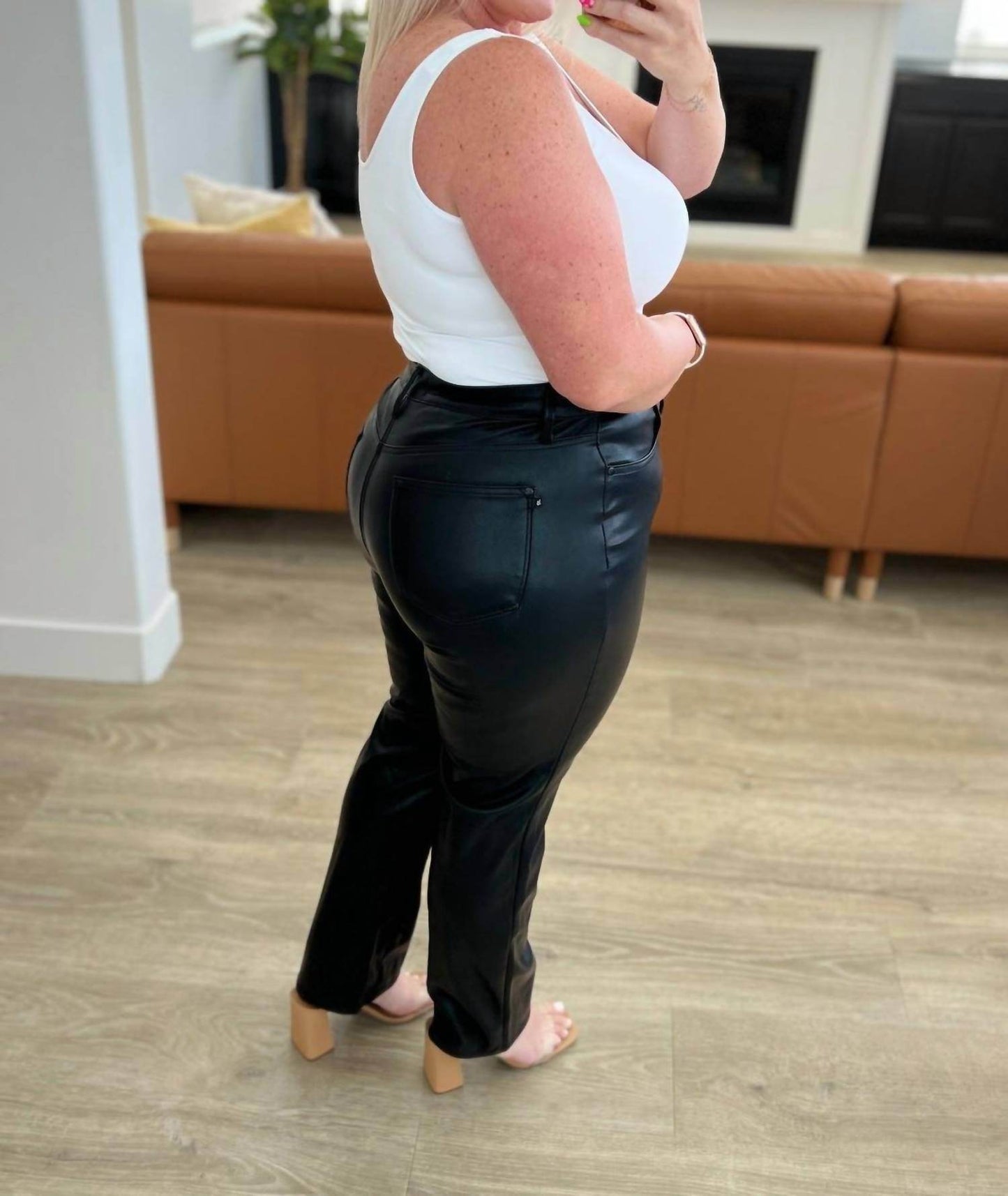 Ave Shops - Tanya Control Top Faux Leather Pants - Rack Hunt -