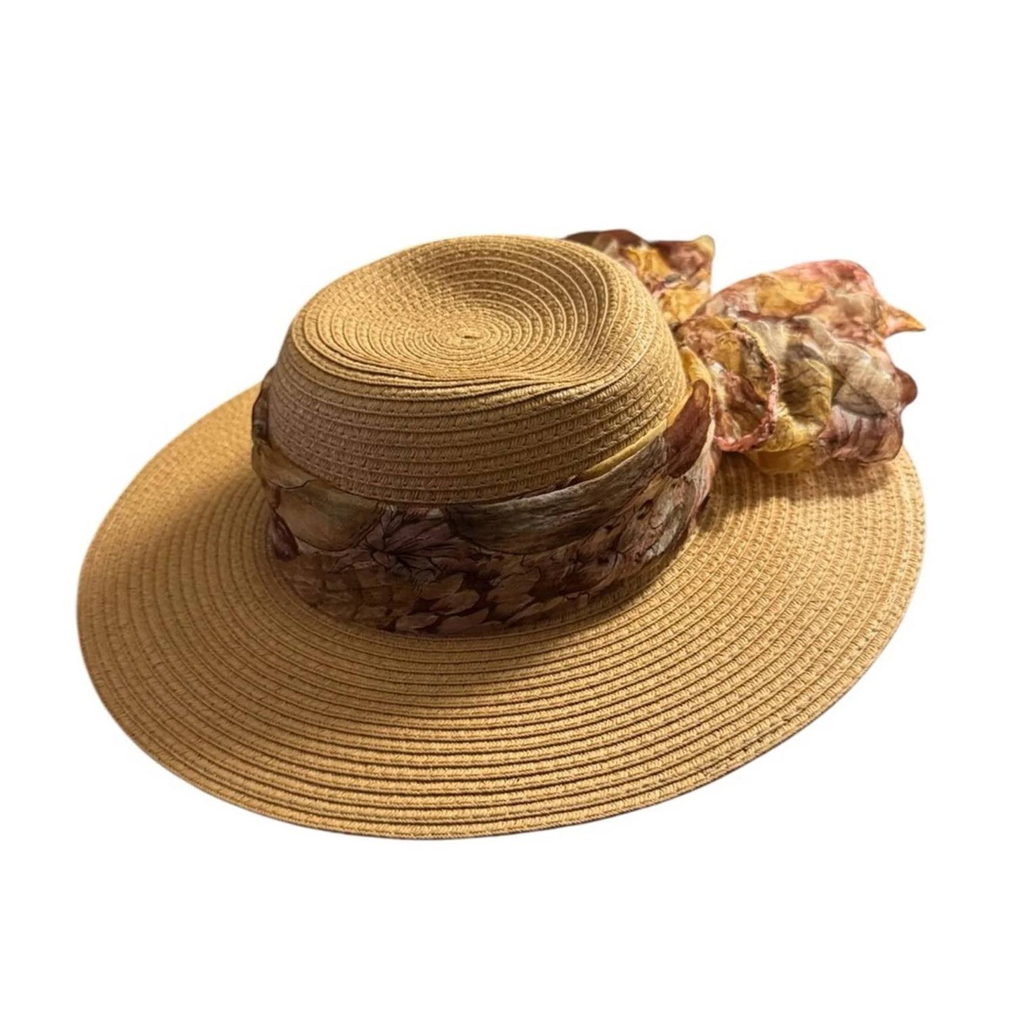 Women’s Floral Scarf Bow Sun Hat