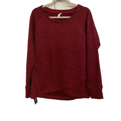Ideology Womens Activewear Snit Crossover Hem Top