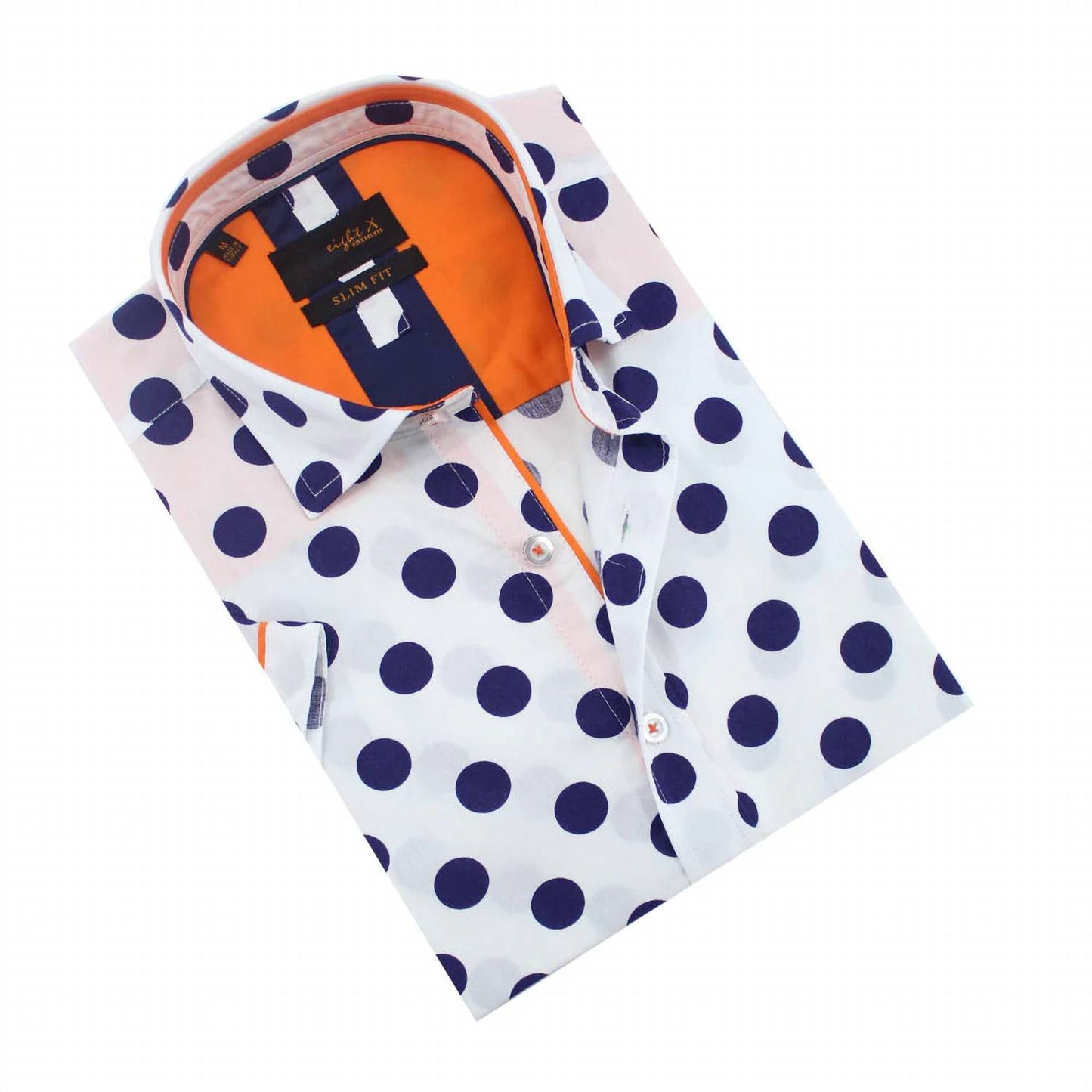 Jet Polka Dot Short Sleeve Shirt With Trim