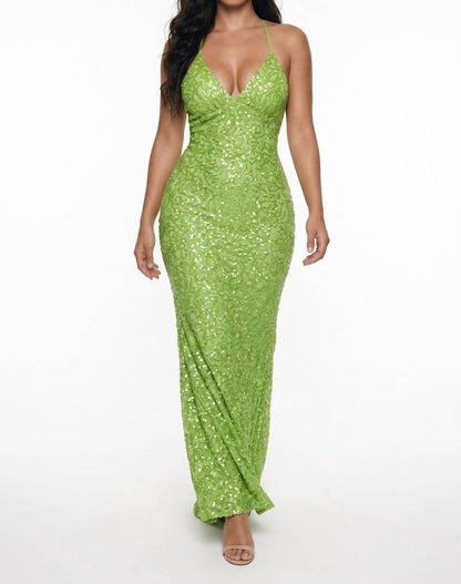 Crossback Sequined Dress