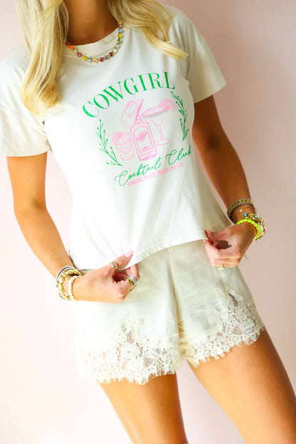 Cowboy Cocktail Club Hi-lo Tee
