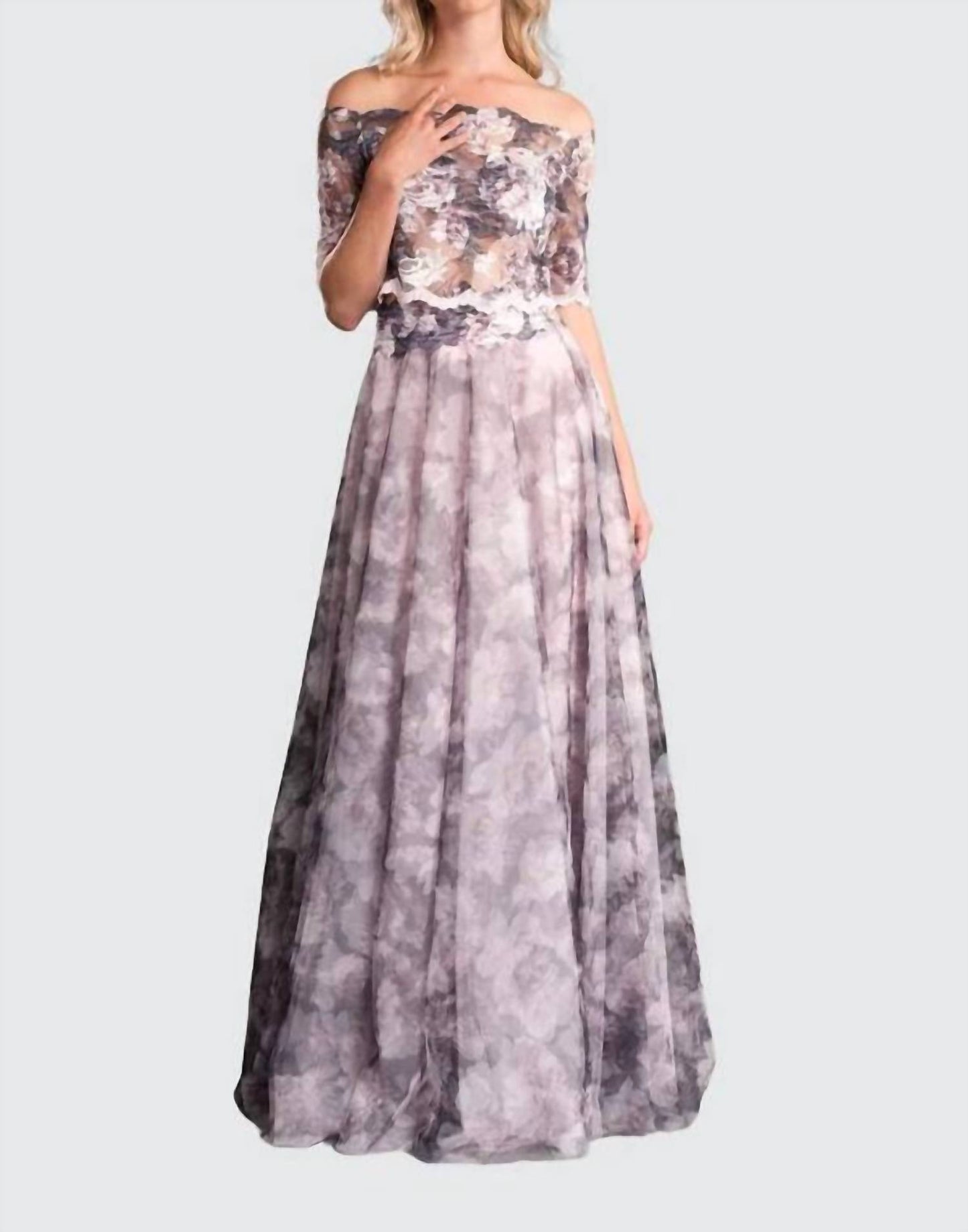 Floral Soft Tulle Midi Skirt
