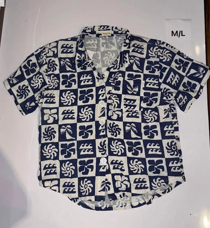 Honest the Label - Women's Print Button Up Shirt - Rack Hunt