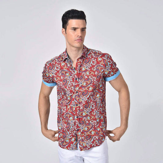 Paisley Print Short Sleeve Shirt