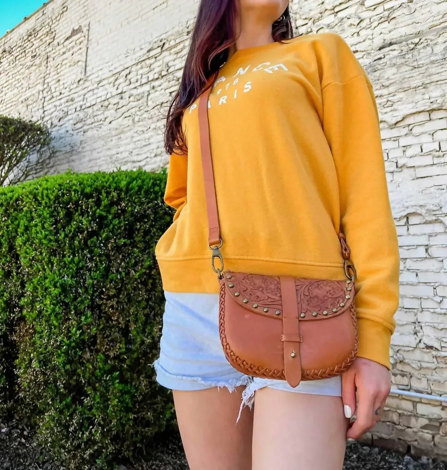 Anabaglish - Women's Cassie Convertible Leather Crossbody Bag - Rack Hunt