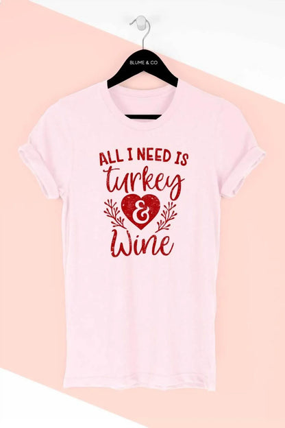 Blume + Co. - Women Turkey & Wine Graphic T-Shirt - Rack Hunt
