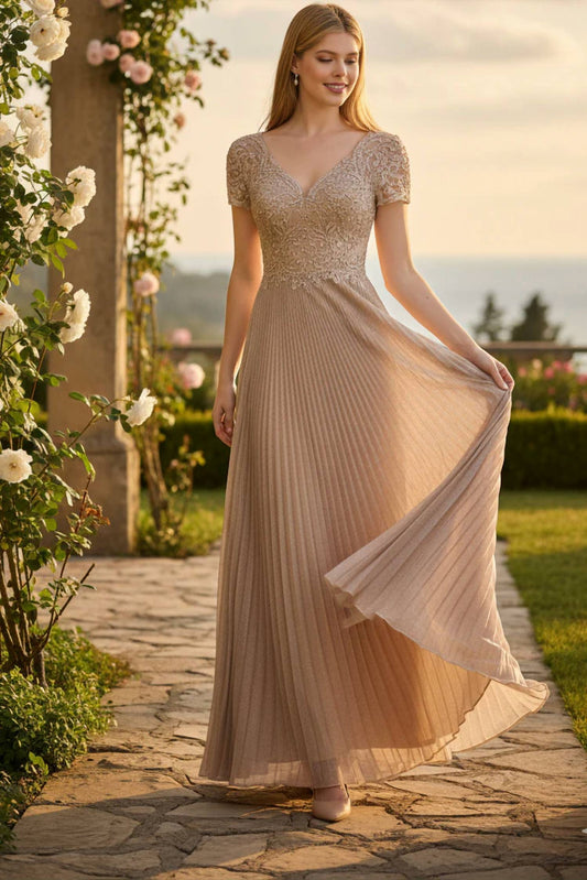 Short Sleeve Mother Of The Bride Gown