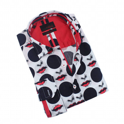 Lips & Dots Button Down Shirt