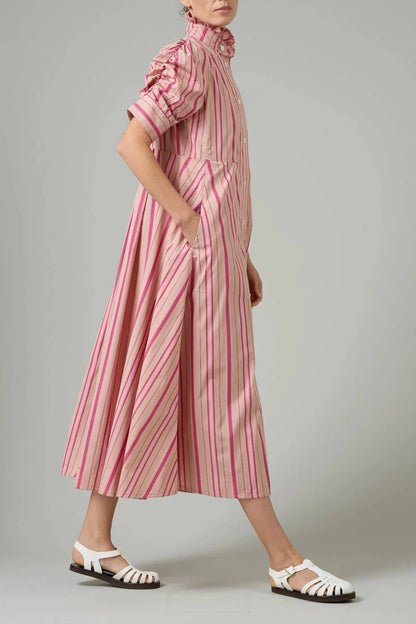 Venetia Stripe Short Sleeve Dress