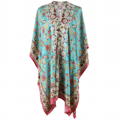Fishbone Embroidered Kaftan Jacket
