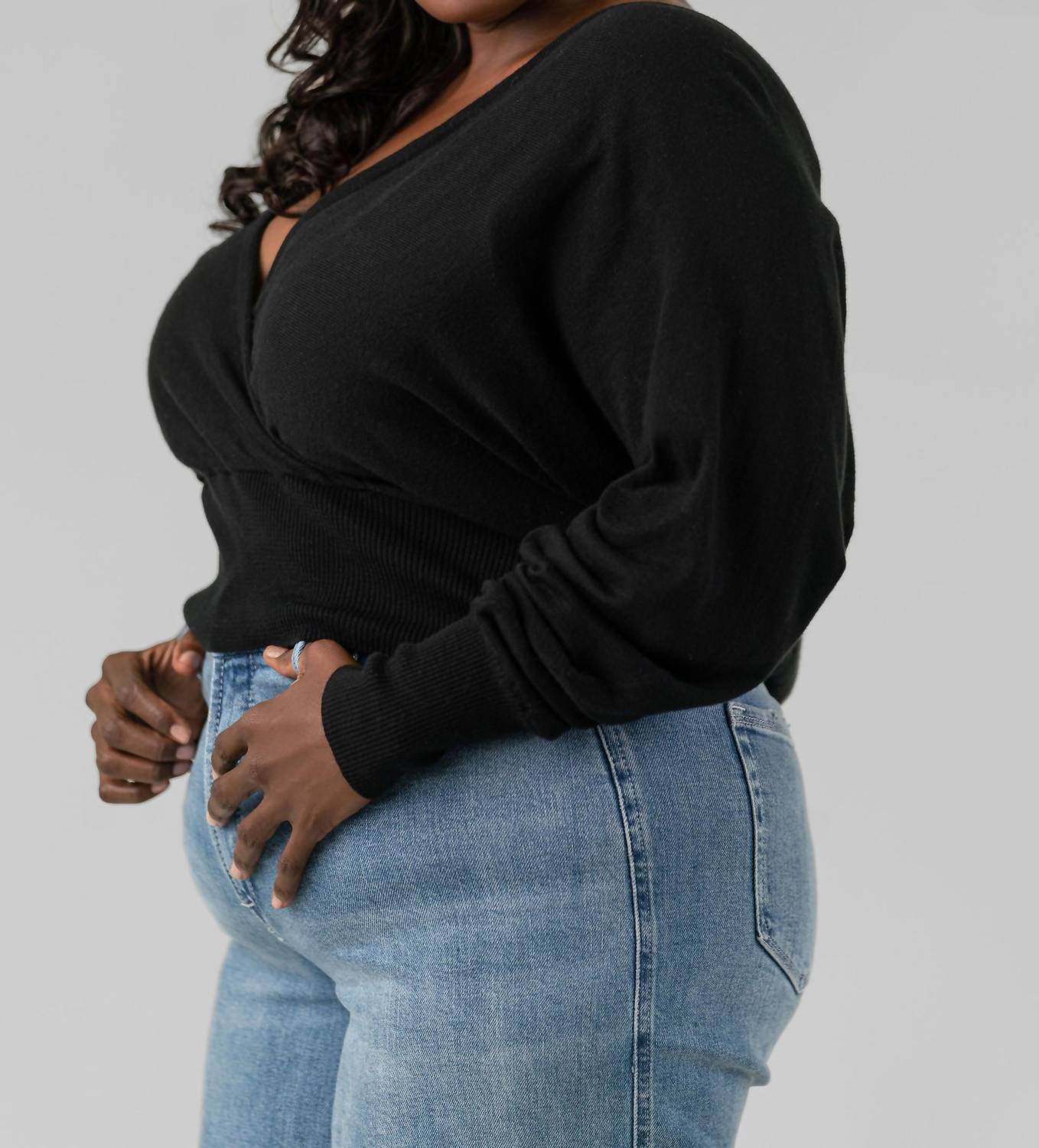 BITTE KAI RAND - Mullein Cotton Wrap Sweater - Plus Size - Rack Hunt -