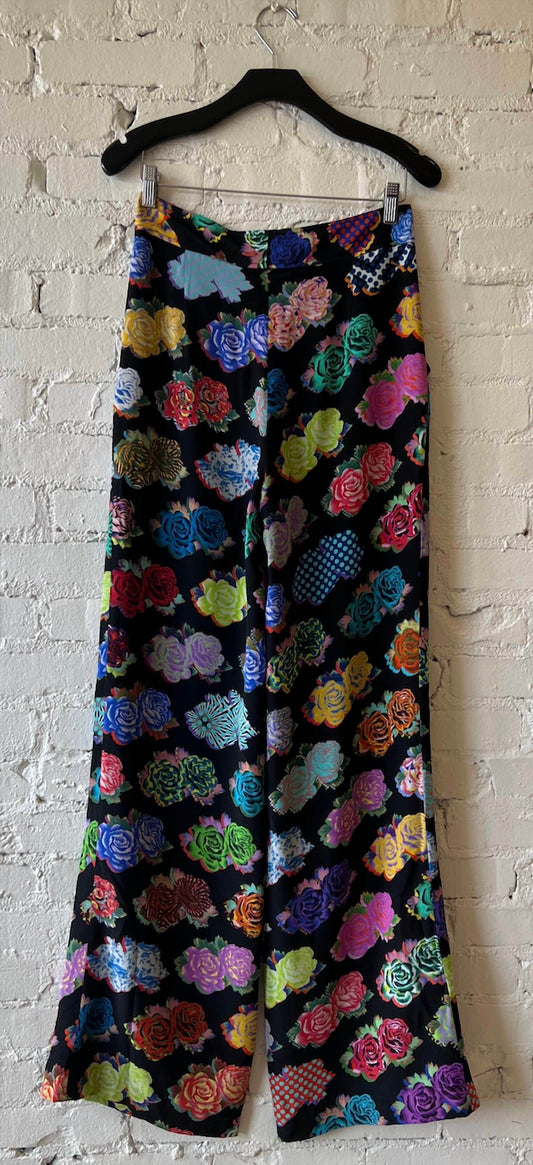 Libertine - Women's Punk Rock Flowers Wide Leg Pant - Rack Hunt -