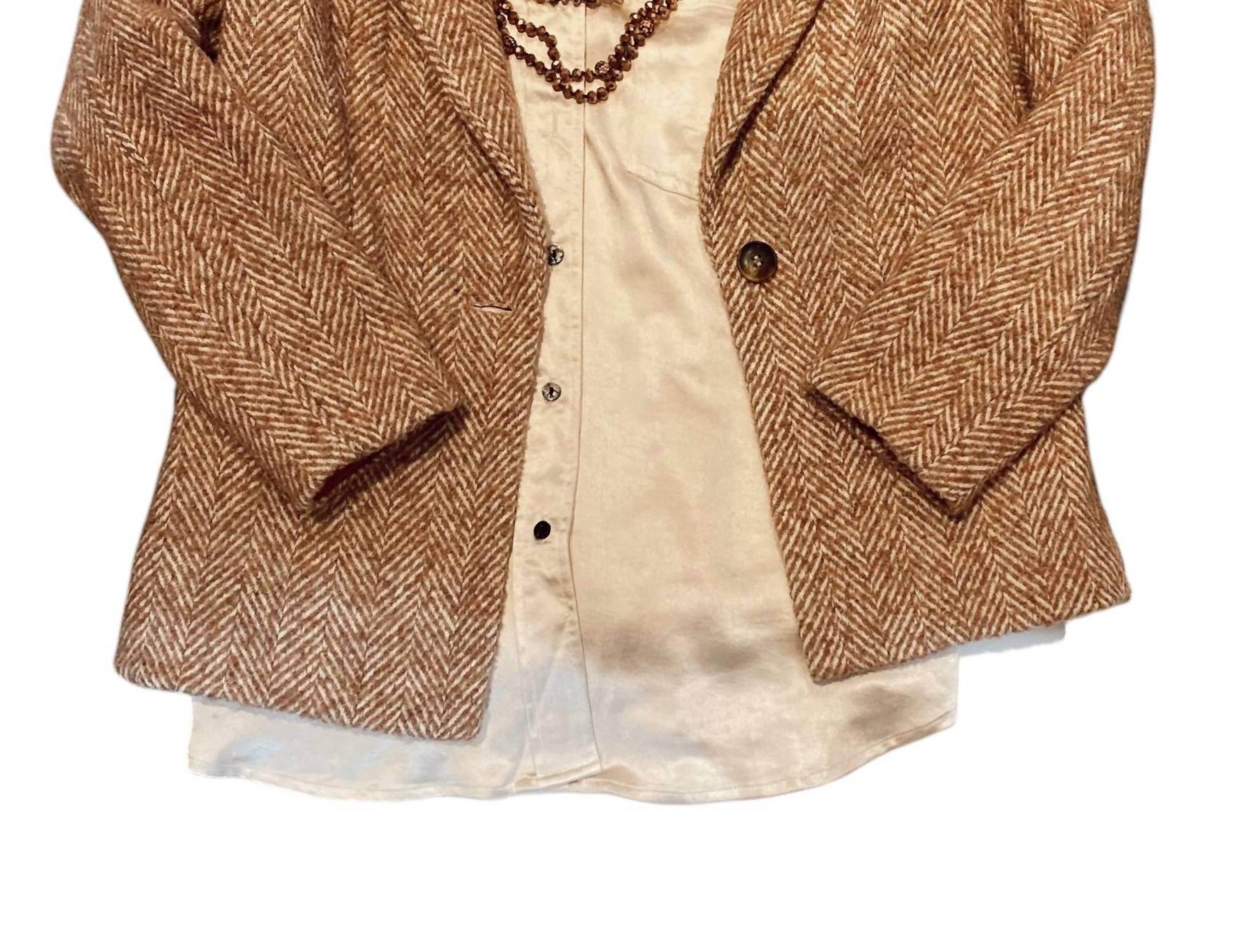 Amelia's - Women's Single Button Herringbone Blazer - Rack Hunt -