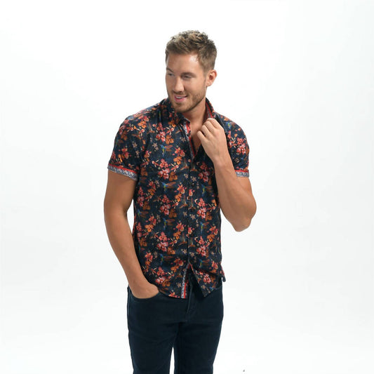 Garden Print Short Sleeve Shirt