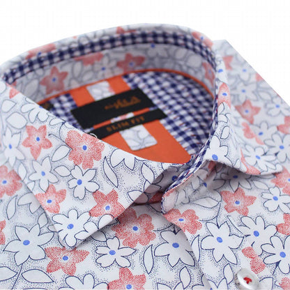 Men's Geranium Flower Short Sleeve Shirt