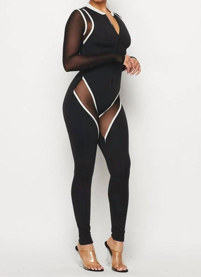 Tina All or Nothing Mesh Jumpsuit