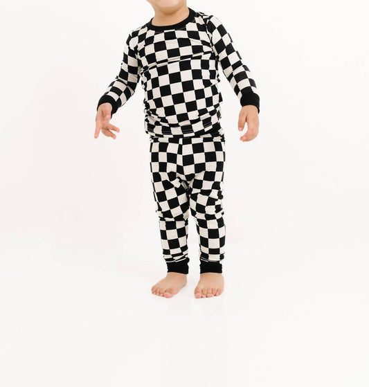Kid's Checkered Bamboo Set