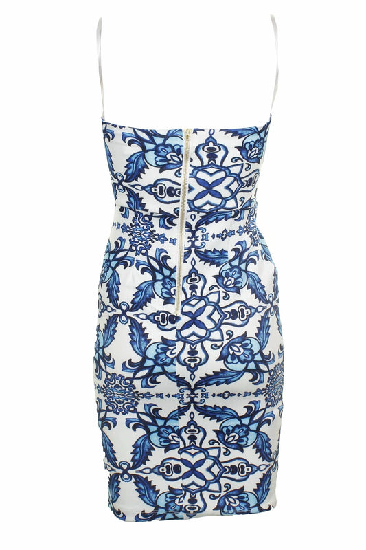 Women's Printed Strapless Bodycon Dress