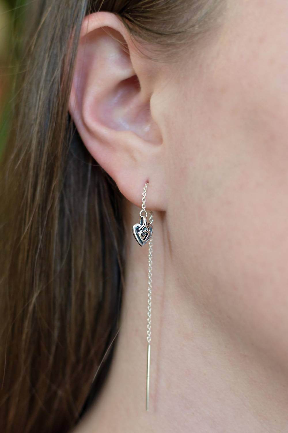 Astor & Orion - Women's Heart Threaders Earrings - Rack Hunt -