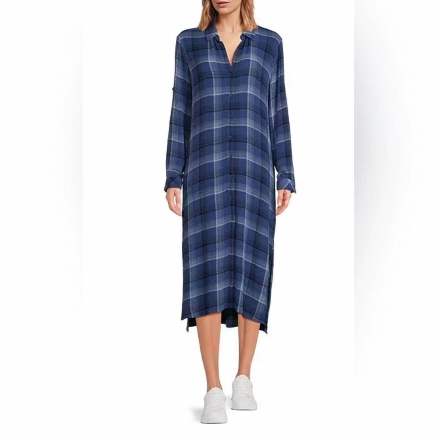 Cloth & Stone - Plaid Button Up Midi Dress - Rack Hunt