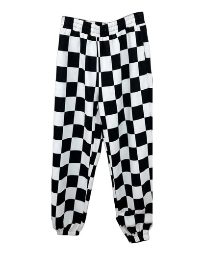 In My Lane High-rise Checkerboard Joggers