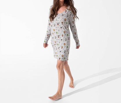 Women's Little Monsters Bamboo Nightgown