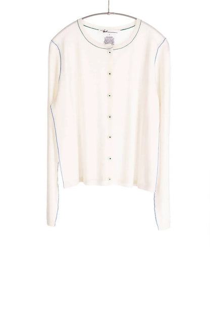 Guh - Worsted Cashmere Crewneck Cardigan - Rack Hunt