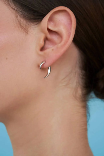 Lili Claspe - Smooth Tusk Ear Jacket Earrings - Rack Hunt