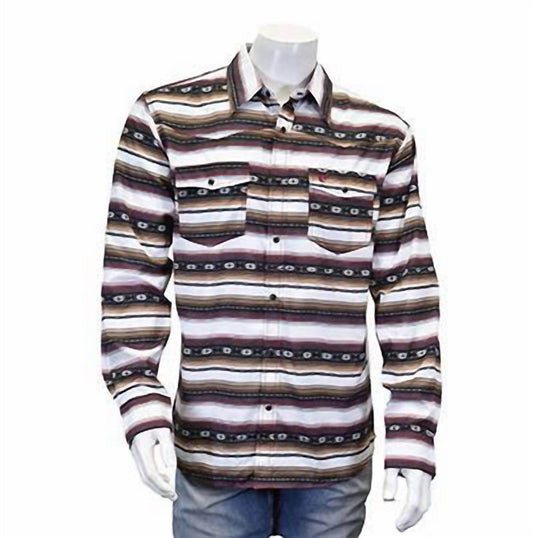 Cowboy Hardware - Men's Striped Aztec Long Sleeve Print - Rack Hunt -
