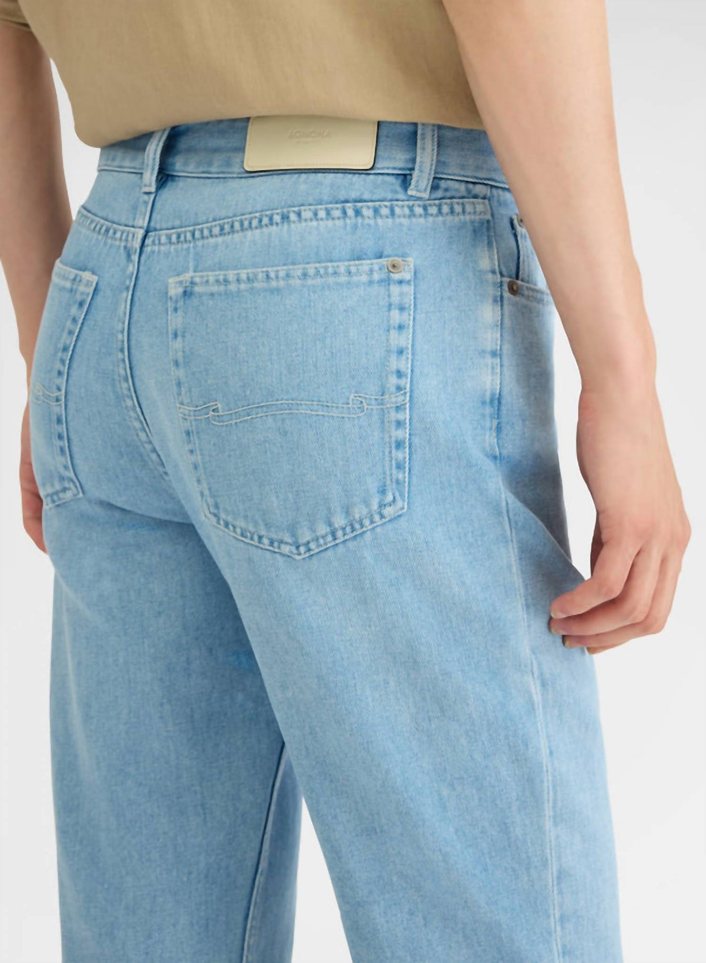 Cotton Linen Straight Leg Jean