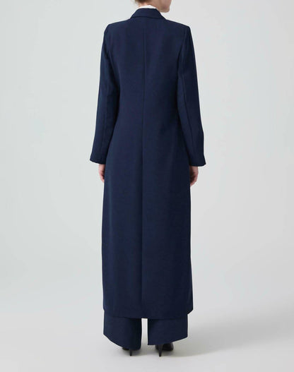 Long Crepe Trench Coat