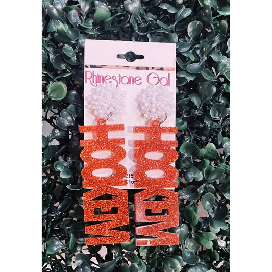 Jamie's Jems Design - Women's Glitter Hook ’em Acrylic Earrings - Rack Hunt
