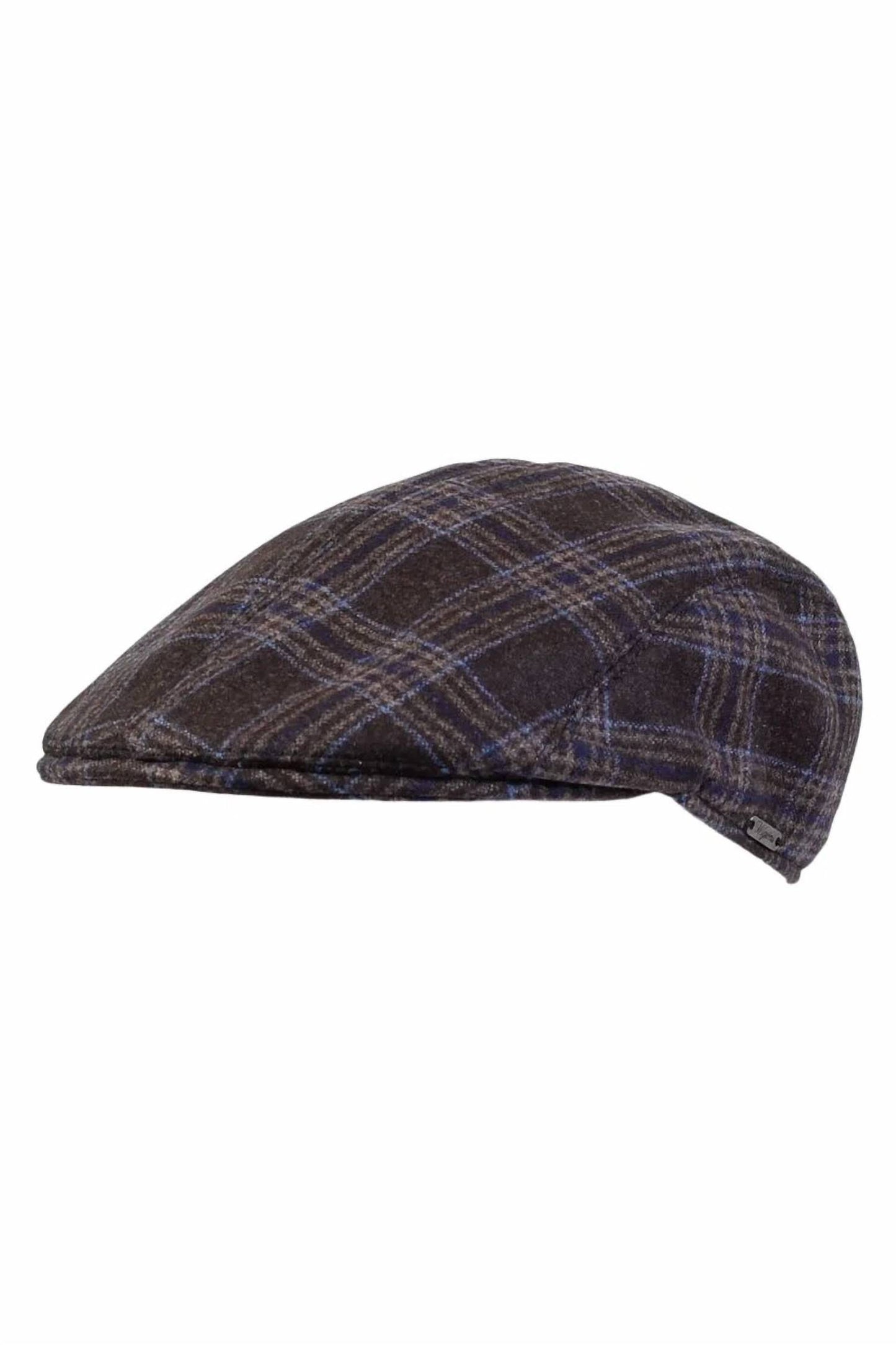 Men's Ivy Modern Flannel Check Wool And Silk Cap