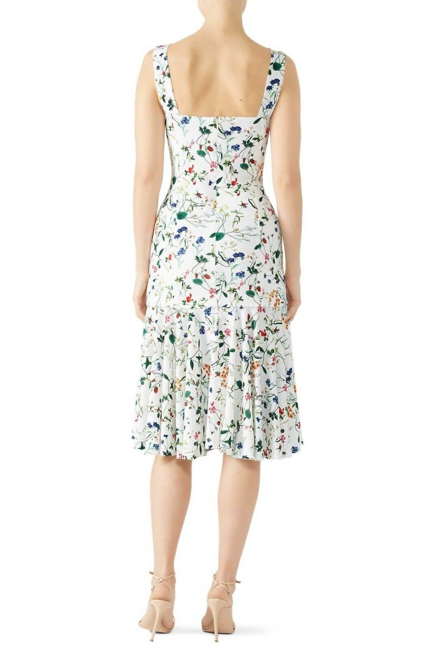 ALEXIA ADMOR - Floral Ruffle Flutter High Low Hem Strappy Dress - Rack Hunt