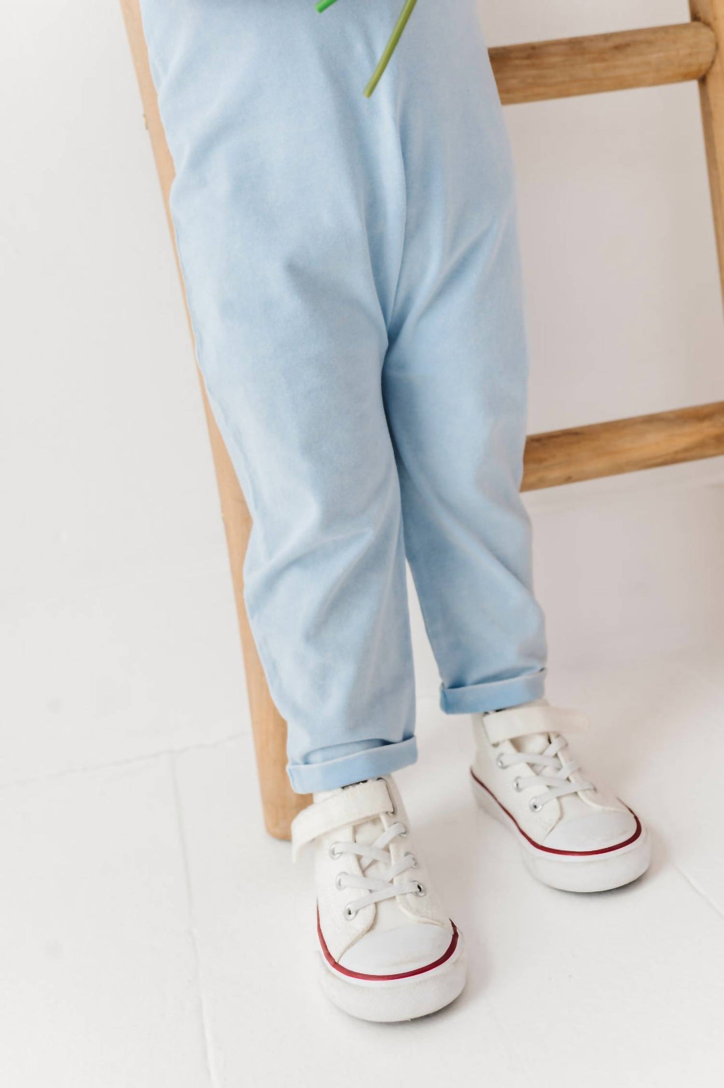 Boys' Bunny Toile Distressed Overall Set