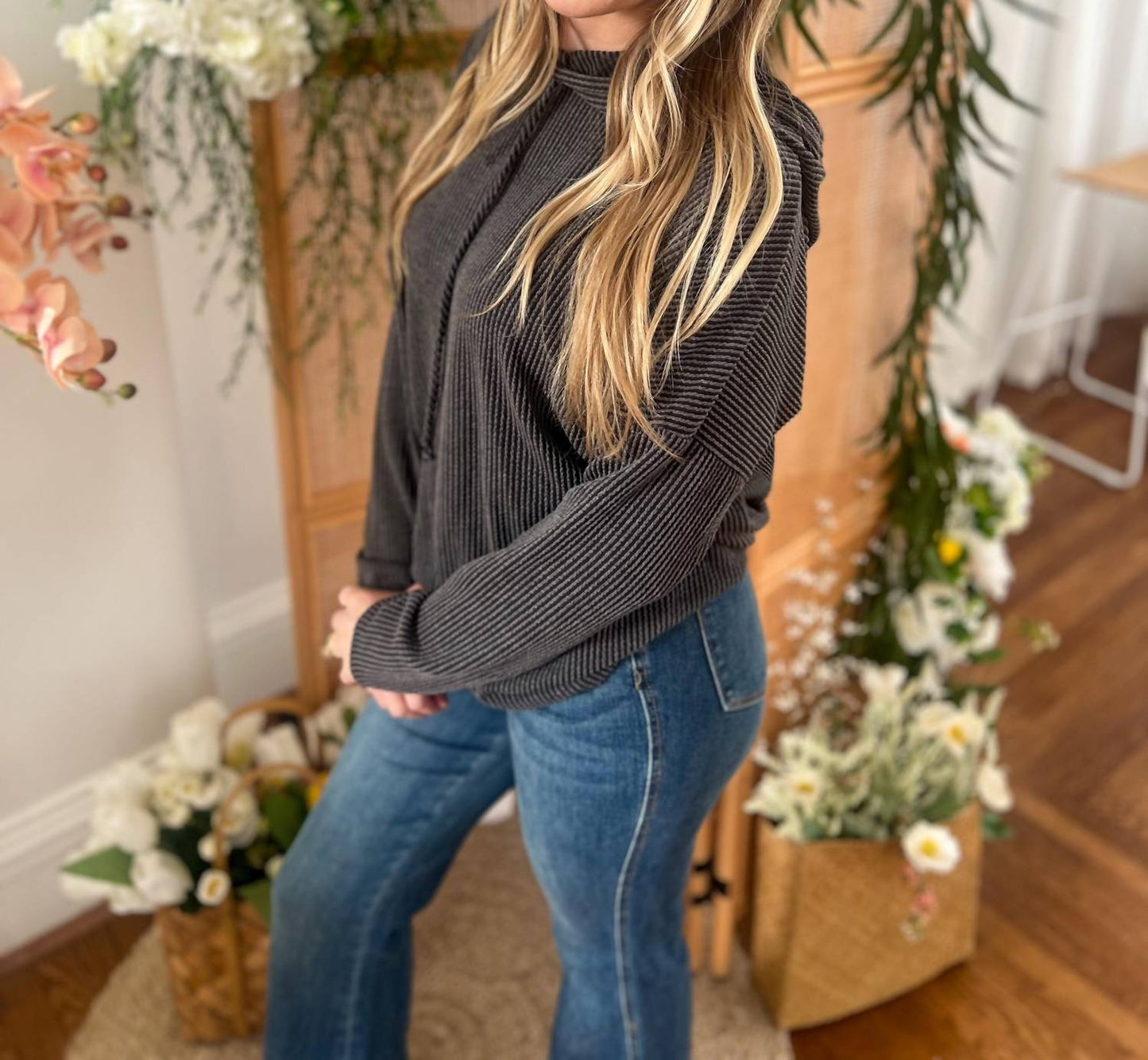 Pull-on Hooded Top