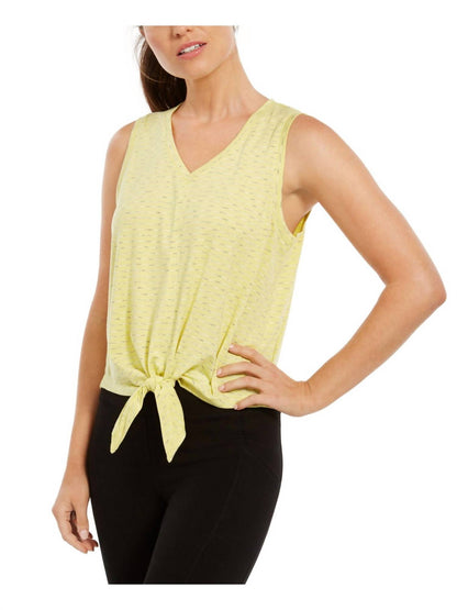 Striped Tie Front Tank Top