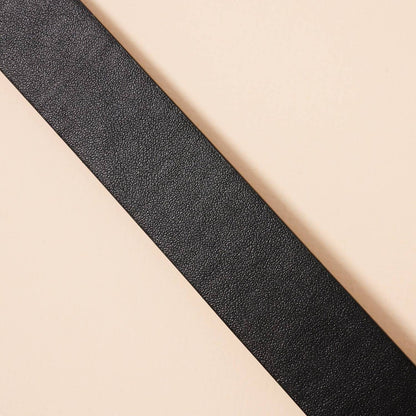 Women's Two Tone Faux Leather Metal Belt