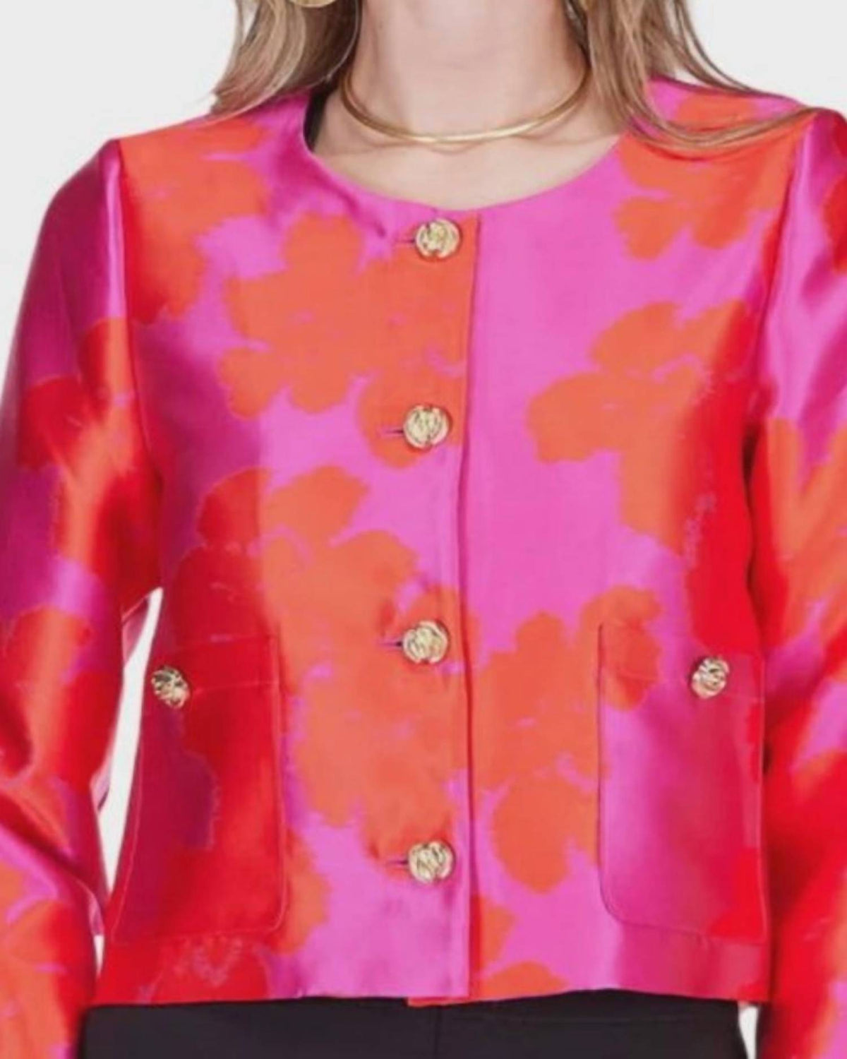 Hibiscus Brocade Jacket