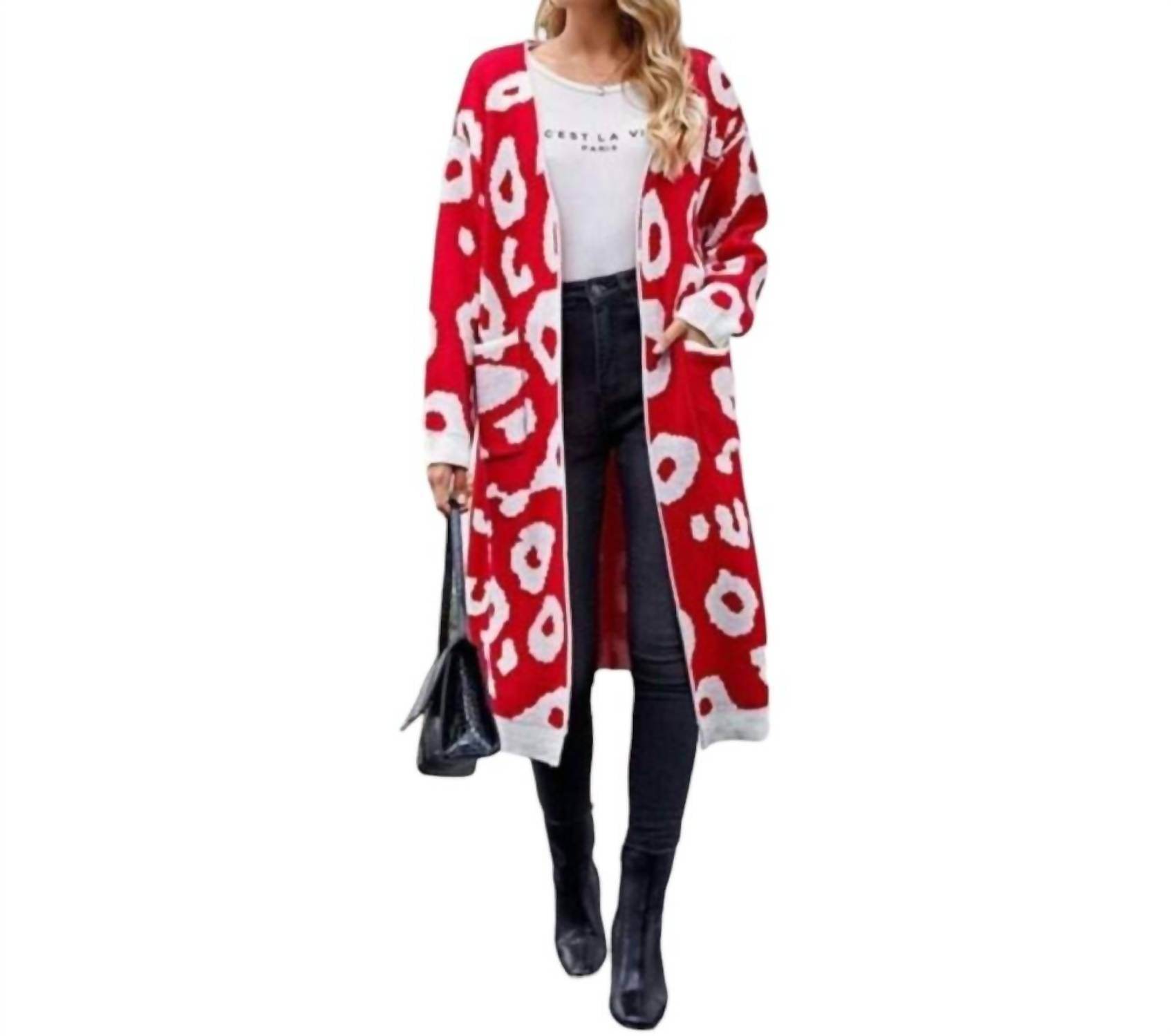 Kara and Kate - Open Front Leopard Print Cardigan - Rack Hunt -