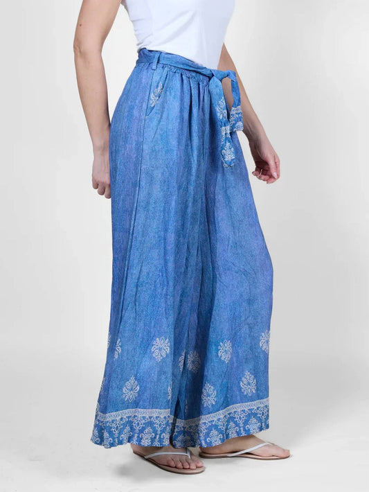 Border Print Pull On Pant