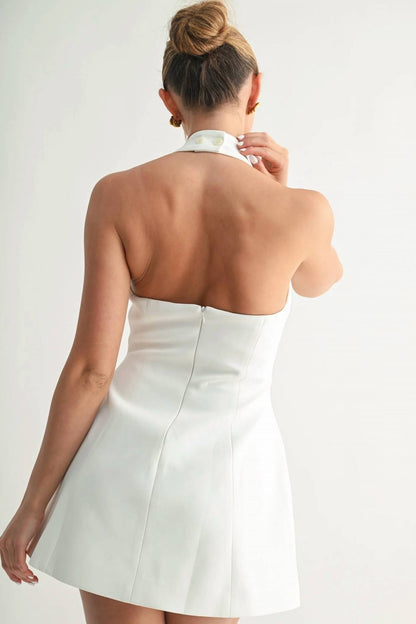 Halter Back Mini Dress