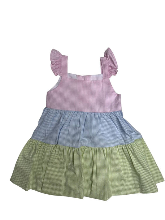 Girl's Colorblock Petunia Dress