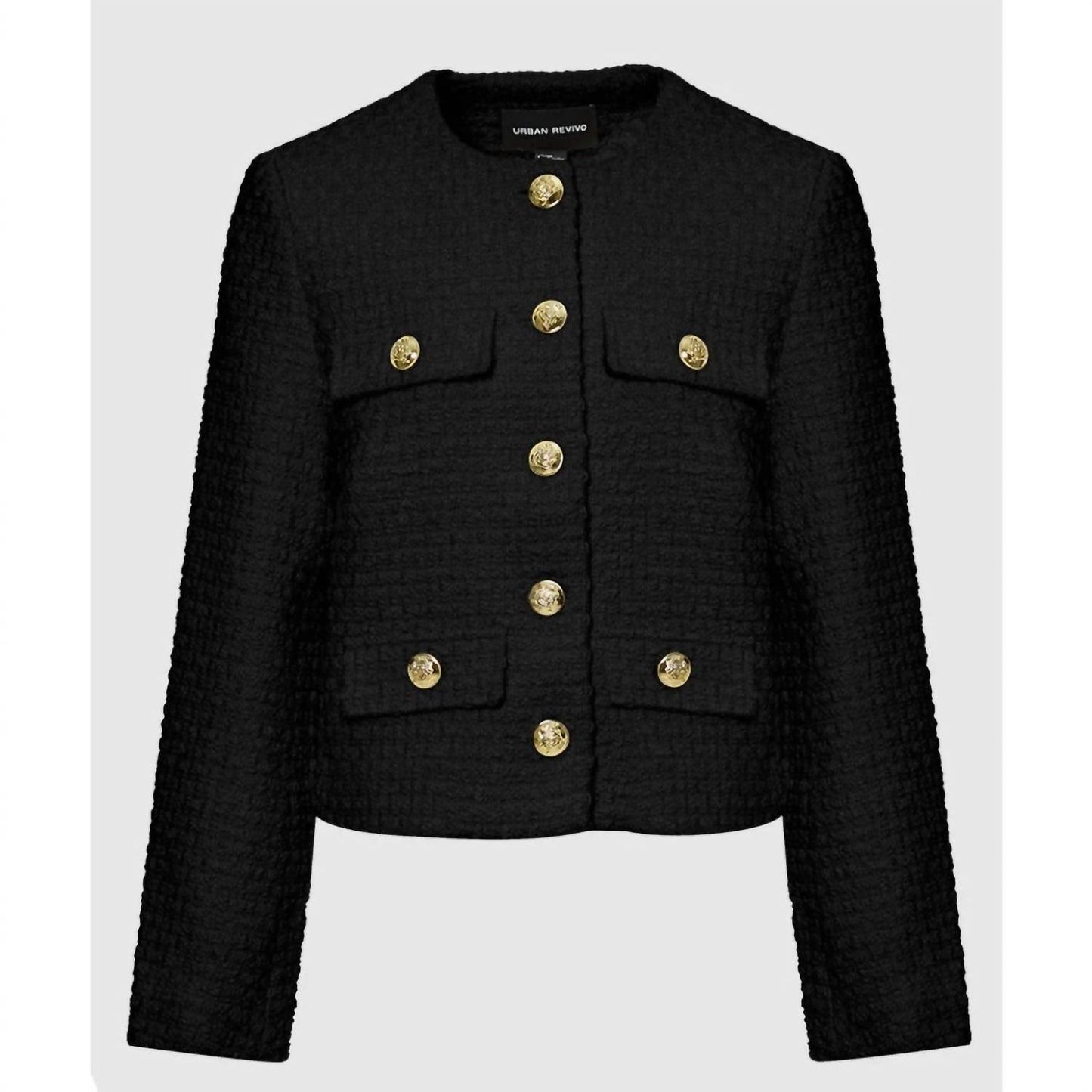 Long Sleeve Tweed Blazer