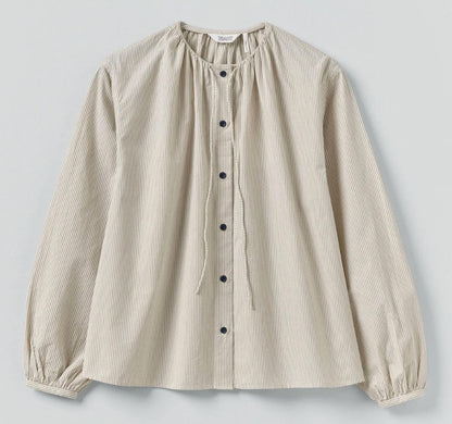 Gathered Stripe Shirt