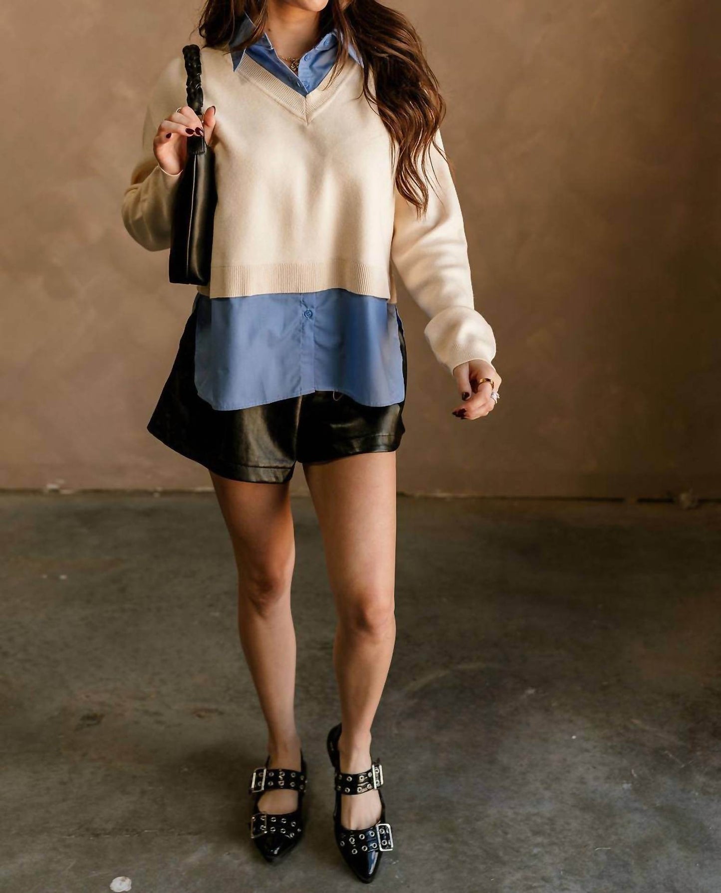 How Very Loved - Audrey Collar Long Sleeve Top - Rack Hunt -