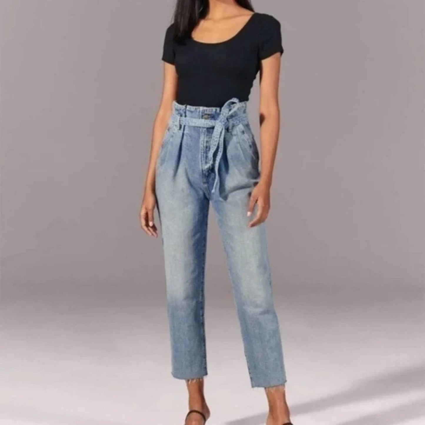 Ultra High Rise Paperbag Waist Jeans